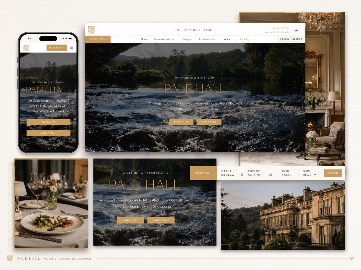 Palé Hall website design and development case study presentation.